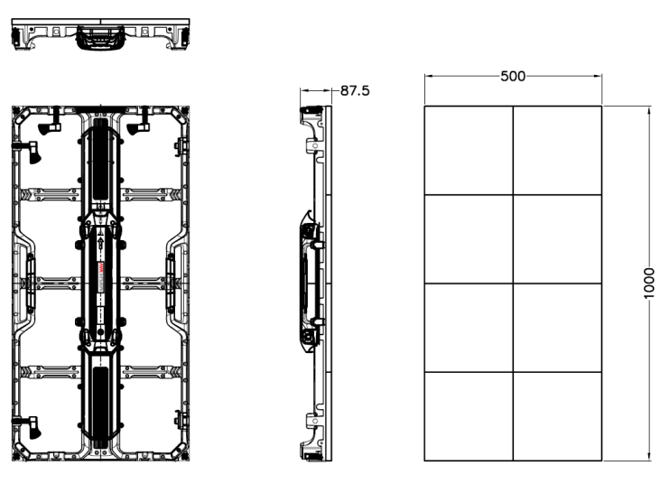RENTAL LED DISPLAY P3.9 outdoor 1000x500mm HIKVISION DS-D4239RO-CQL made of aluminum quick-assembly cabinets