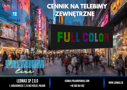 Ekran reklama LED Premium zewnętrzny wysokość 48cm