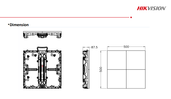 RENTAL LED DISPLAY P3.9 outdoor 500x500mm HIKVISION DS-D4239RO-CQ made of aluminum quick-assembly cabinets 