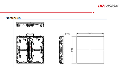 RENTAL LED DISPLAY P3.9 outdoor 500x500mm HIKVISION DS-D4239RO-CQ made of aluminum quick-assembly cabinets 