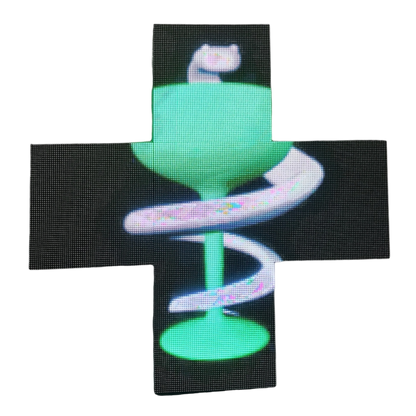 Double-sided pharmaceutical cross, dimensions 576x576 mm 